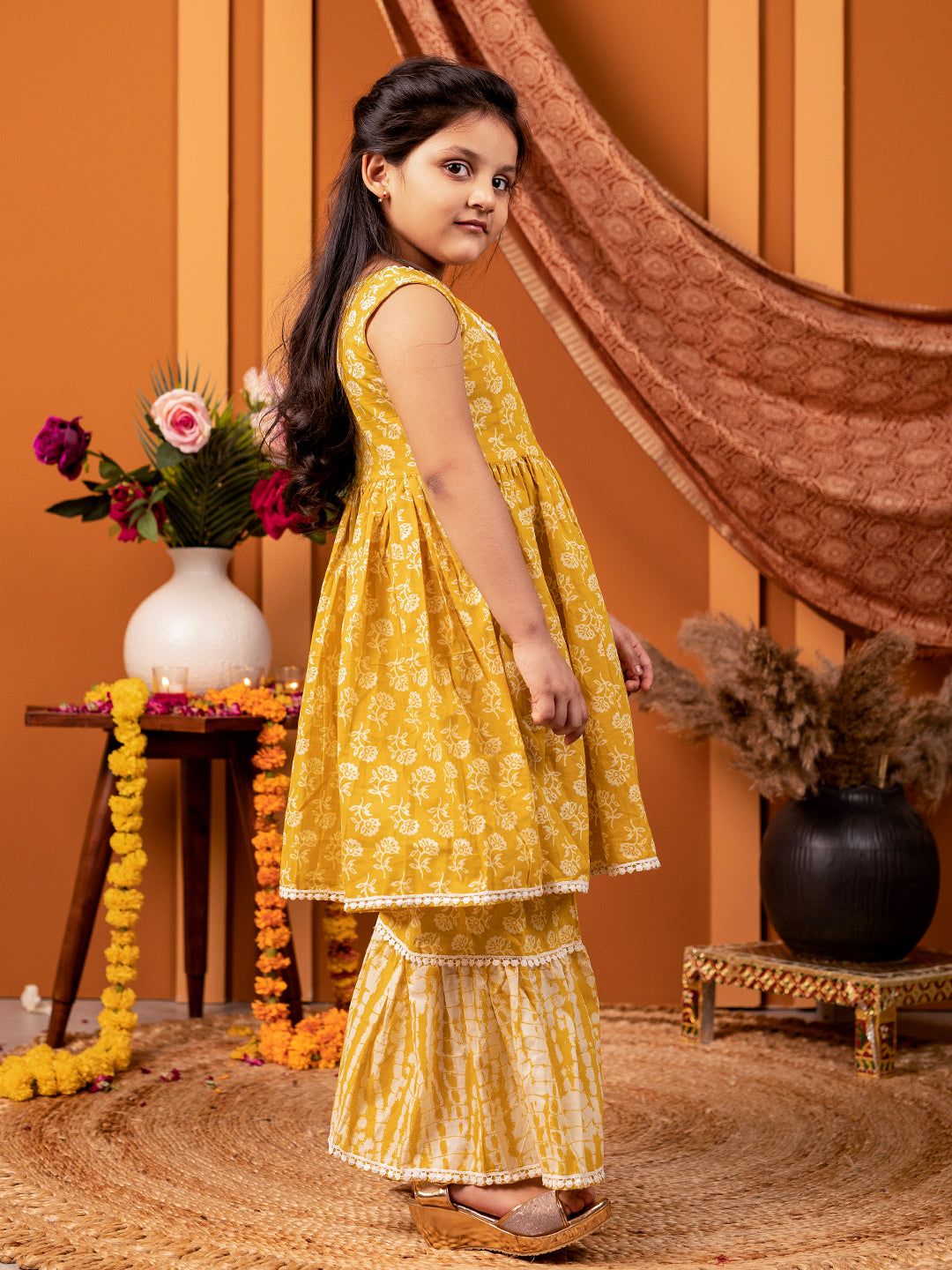 Sharara set for Girls - Yellow