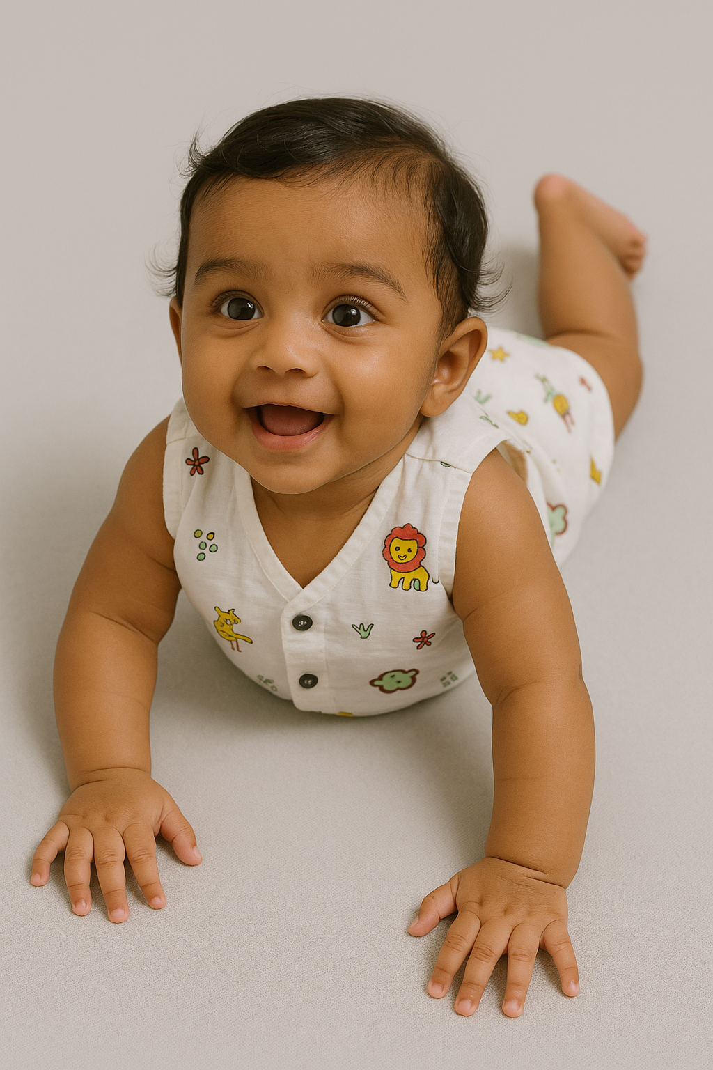 Infants' 100% Cotton Muslin Jablas-Set of 3 Soft & Comfy (Lion, Turtle & Fox)