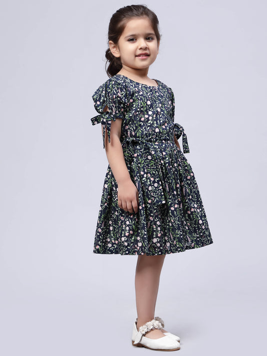 Black Floral Dress for Girls