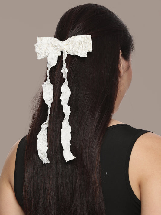 Bow Ribbon Hair Clip For Girls