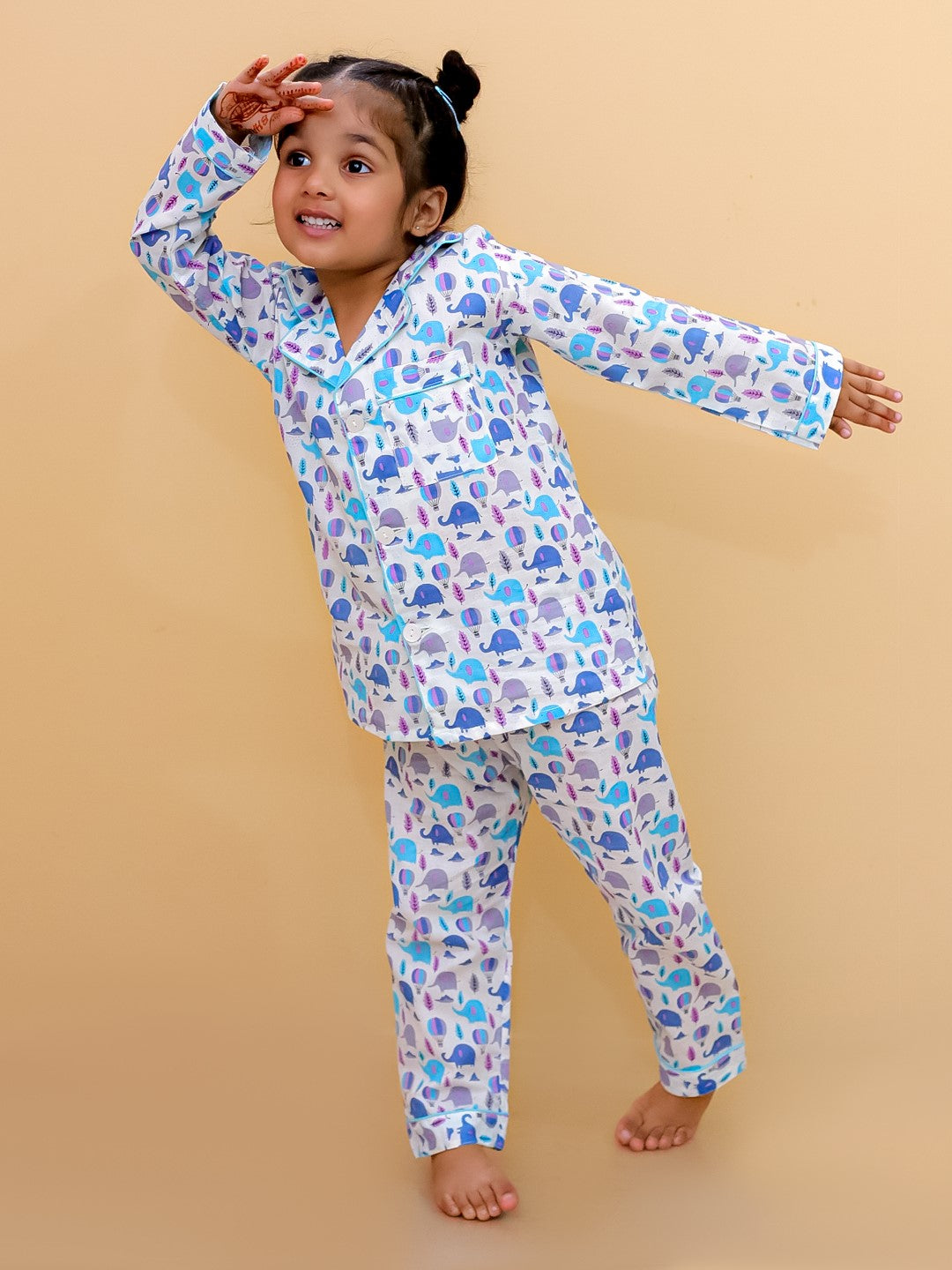 Abstract Printed Nightuit For Boys and Girls