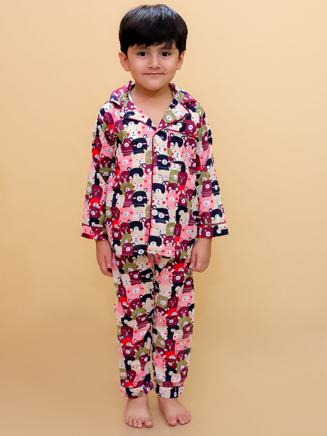 Pijamas Lama de Manga Larga Estampados para Niños y Niñas
