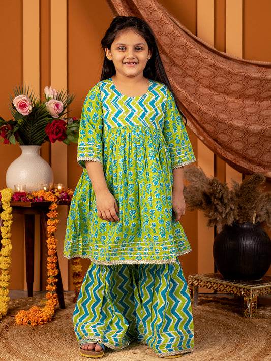 Sharara set for Girls - Green