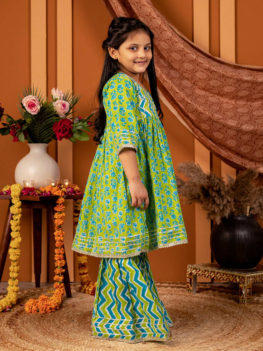 Sharara set for Girls - Green