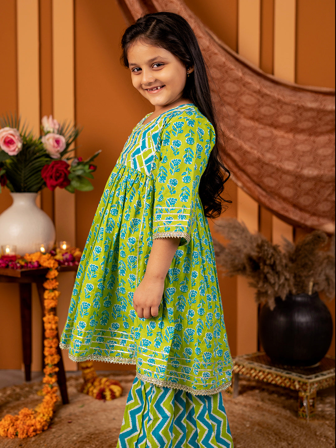 Sharara set for Girls - Green