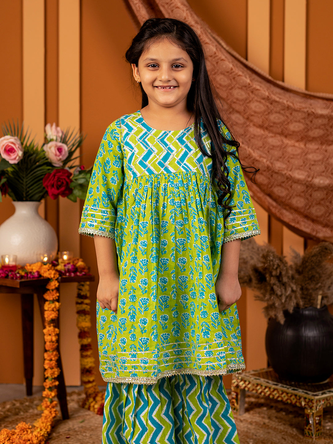 Sharara set for Girls - Green