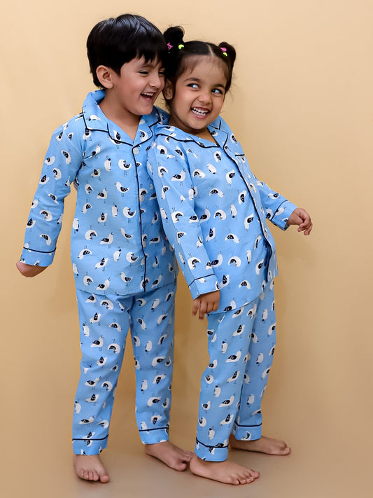 Abstract Printed Night Suits For Boys and Girls