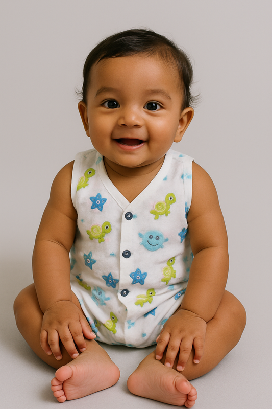 Infants' 100% Cotton Muslin Jablas-Set of 3 Soft & Comfy (Lion, Turtle & Fox)