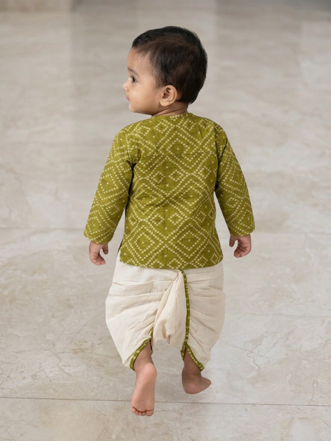 Biglilpeople Boys Printed Traditional Ethnic Kurta and Dhoti Set