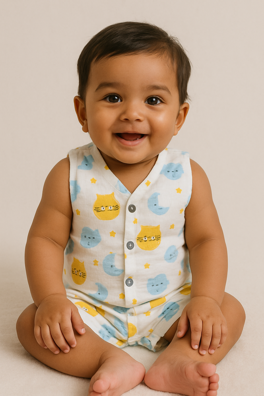 Infants' 100% Cotton Muslin Jablas-Set of 3 Soft & Comfy (Lion, Turtle & Fox)