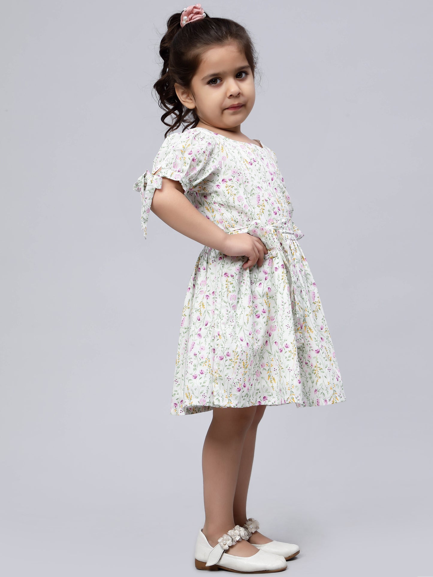 White Floral Dress for Girls