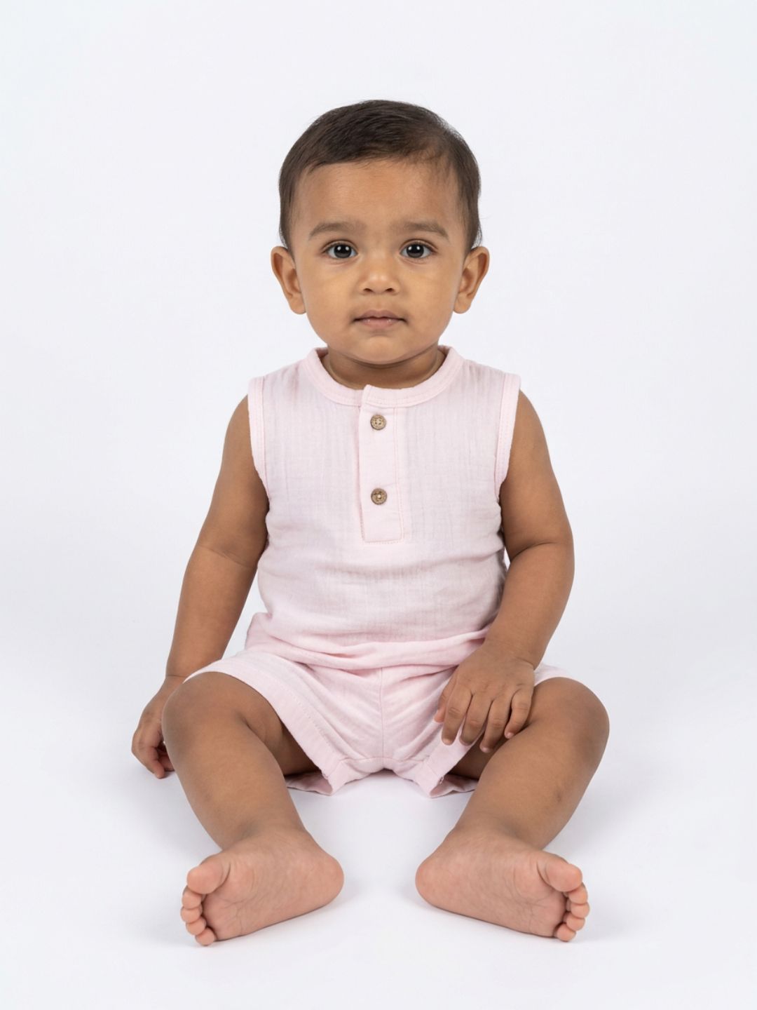 Biglilpeople Infant Muslin Co-ord Set Shirt & Shorts Blue & Pink - Pack of 2