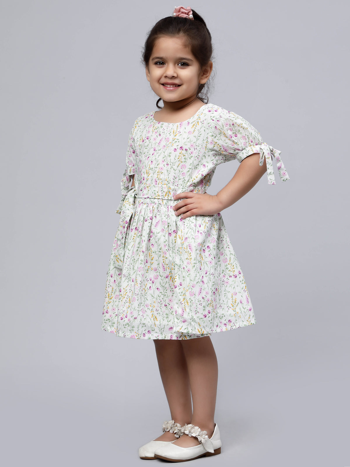 Vestido Floral Blanco para Niñas