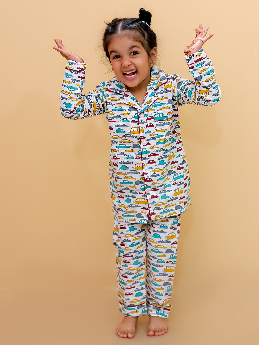 Fun Car Printed Night Suit For Boys and Girls