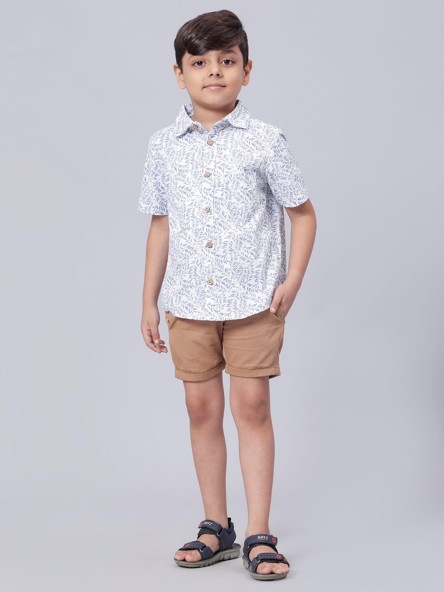 White Printed Shirt for Boys