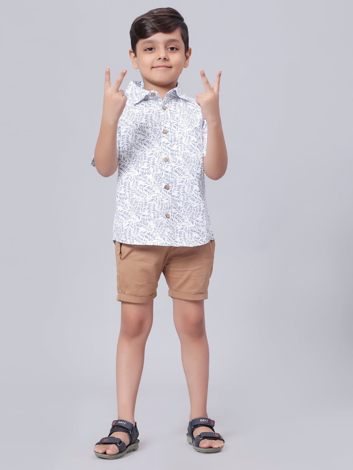 Camisa Blanca Estampada para Niños