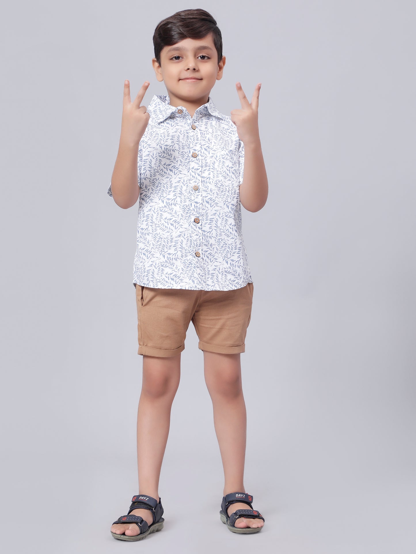 White Printed Shirt for Boys