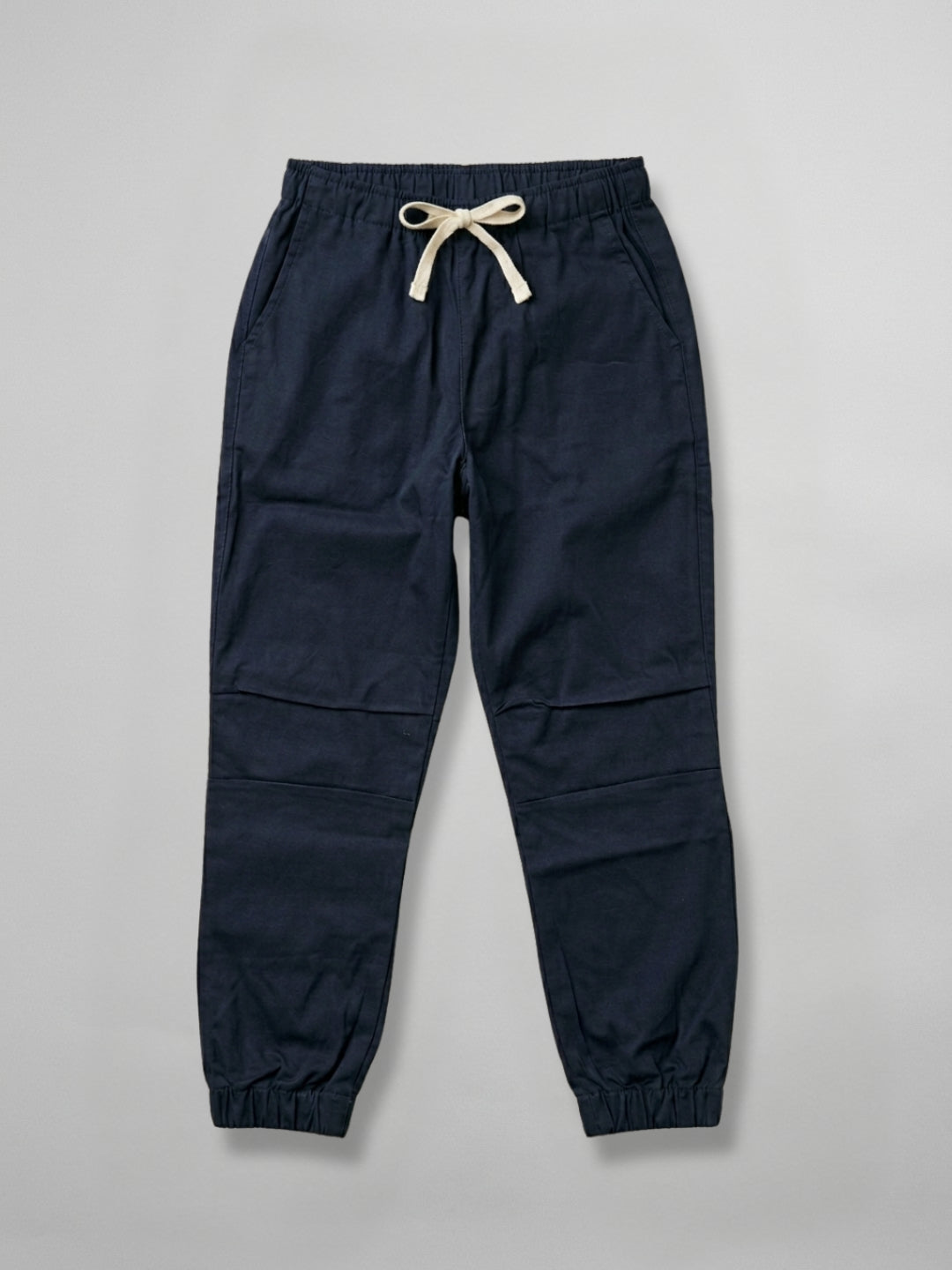 Boys Navy Color Cotton Woven Joggers