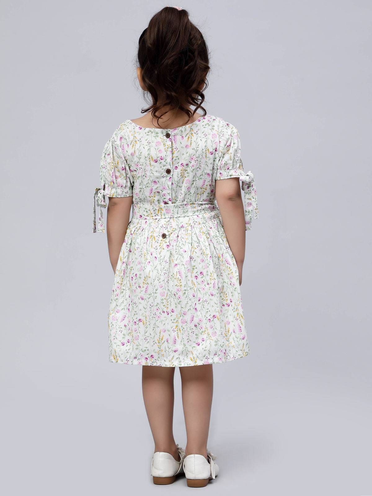 Vestido Floral Blanco para Niñas