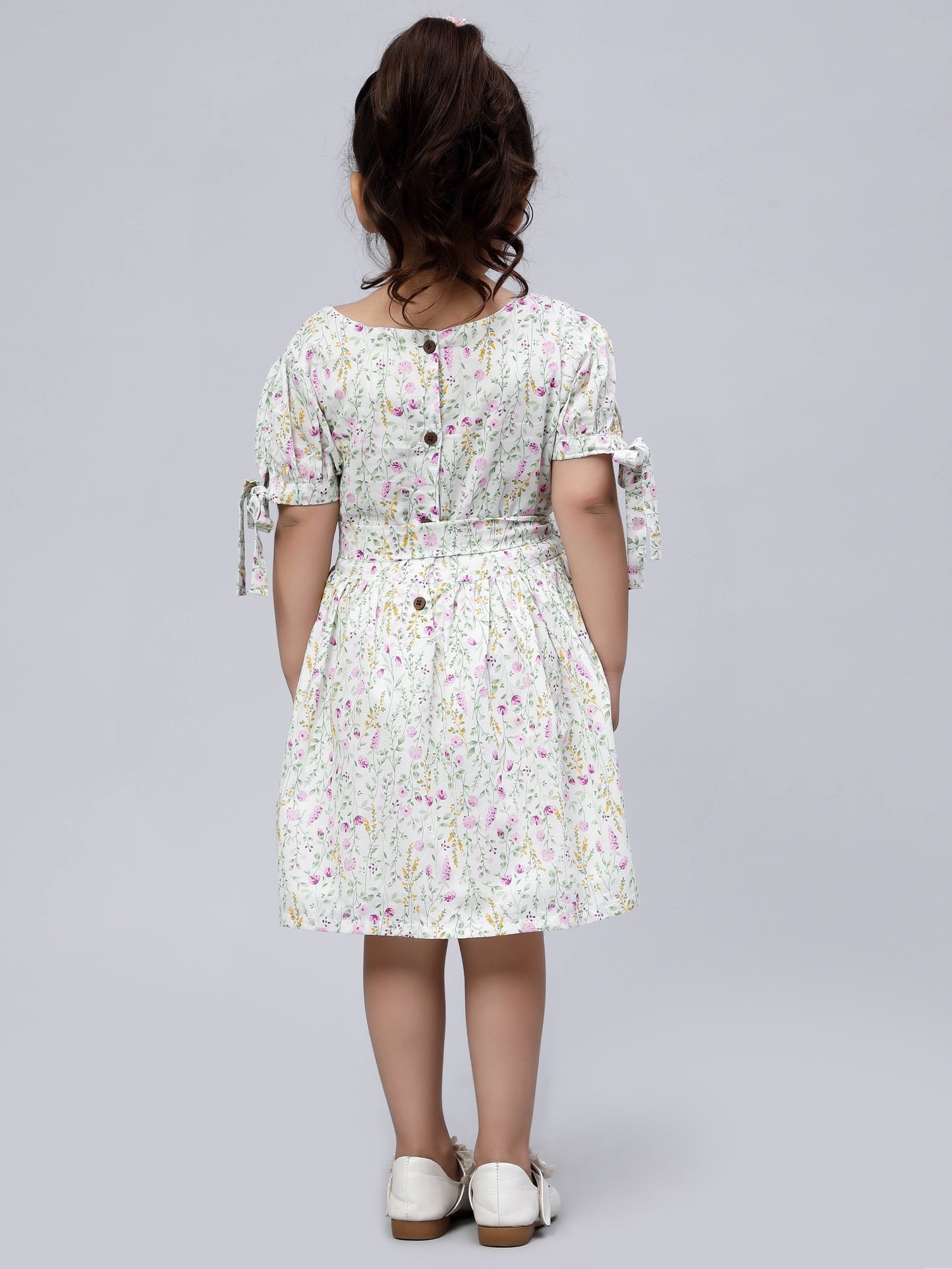 White Floral Dress for Girls