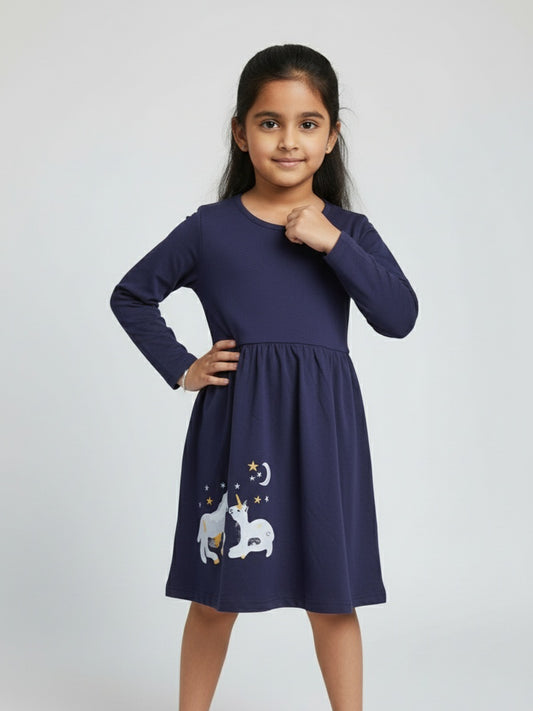 100% Cotton Full Sleeve Dress with Hand Embroidery