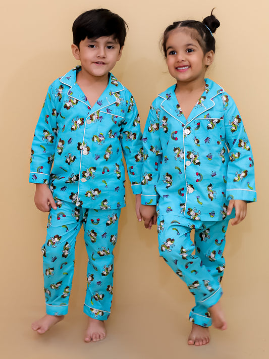 Unicorn Printed Night Suit For Boys and Girls