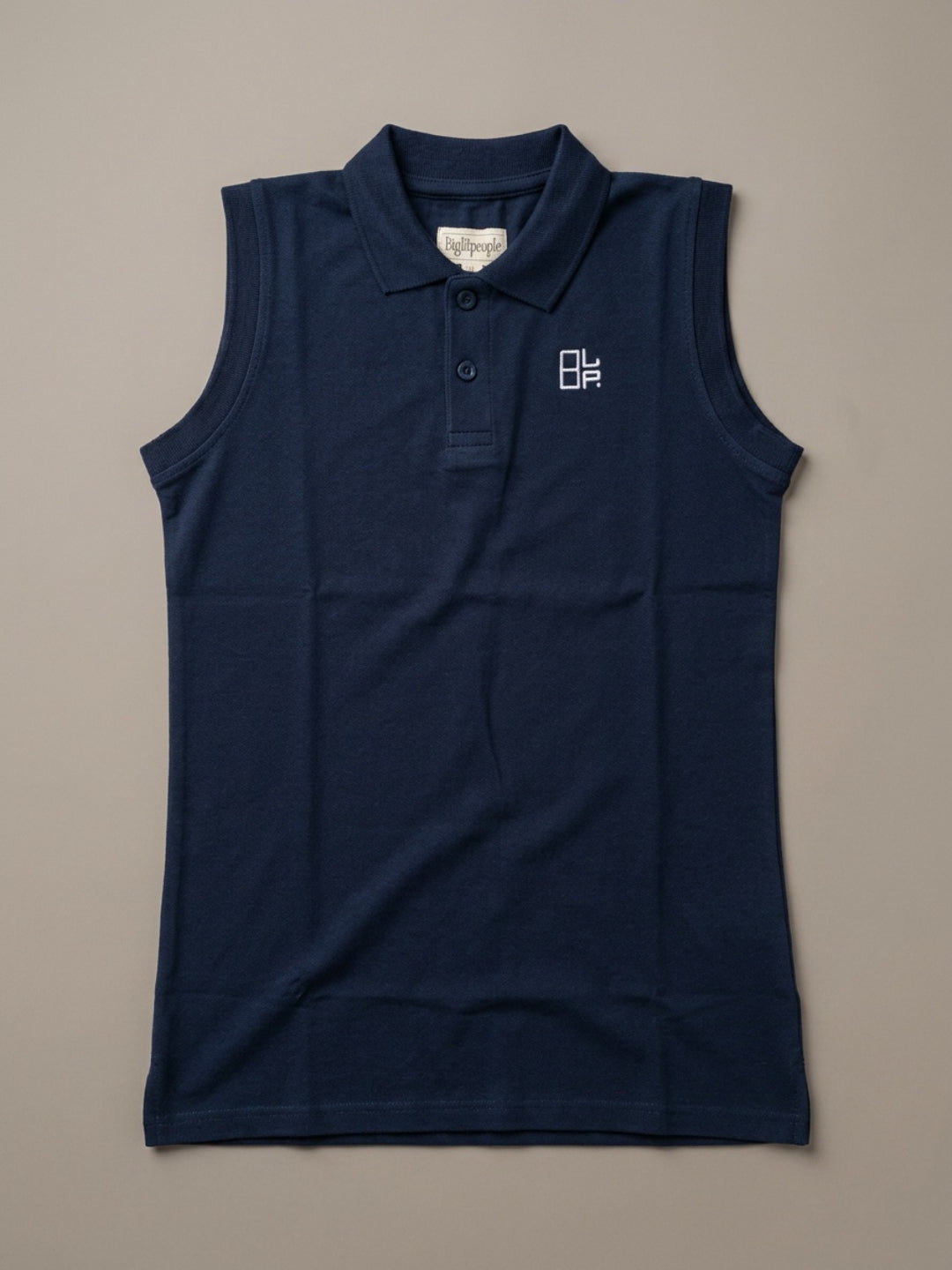 Girls Pure Cotton Navy Color Polo Sleeveless dress