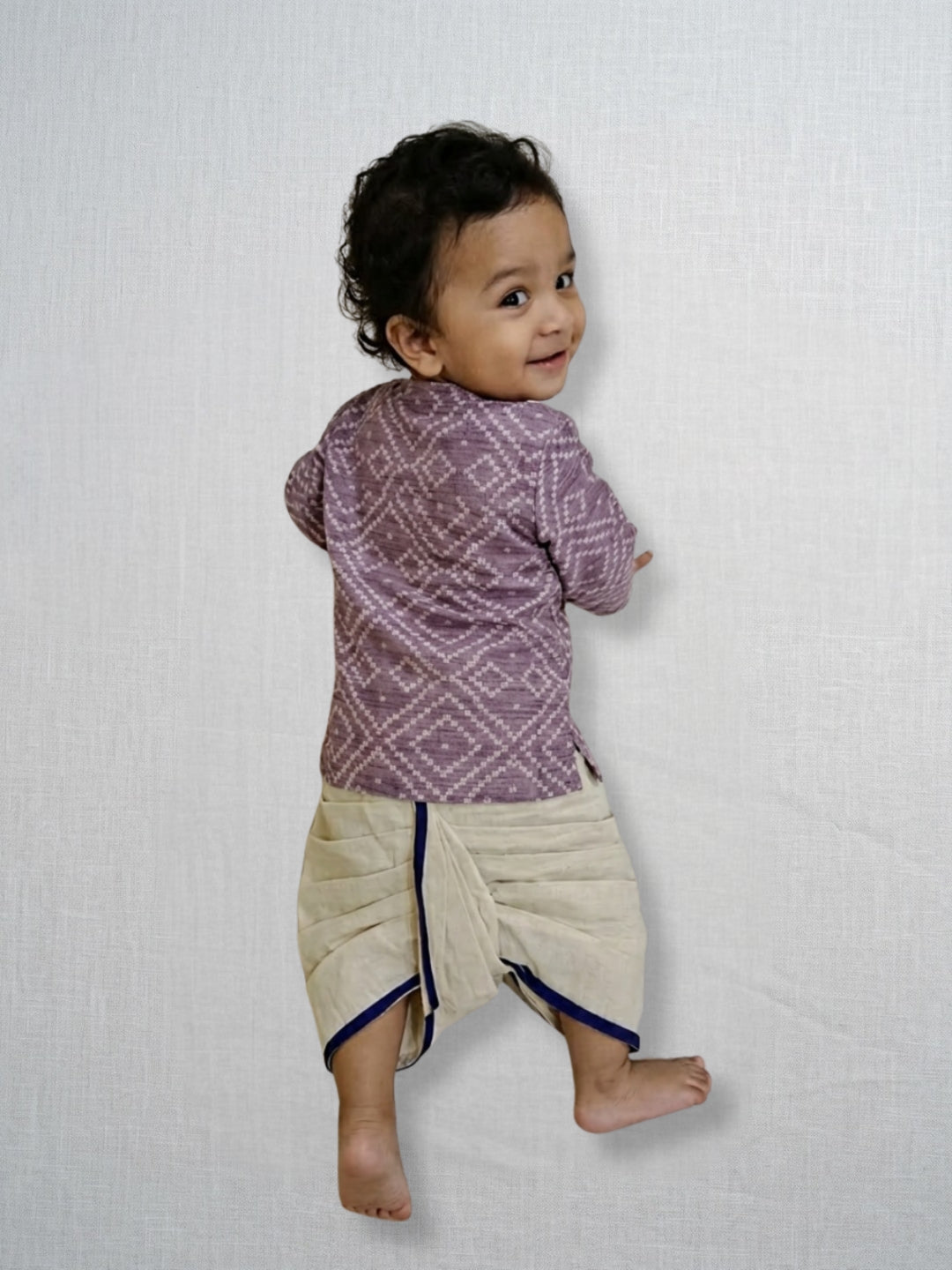 Biglilpeople Boys Printed Traditional Ethnic Kurta and Dhoti Set