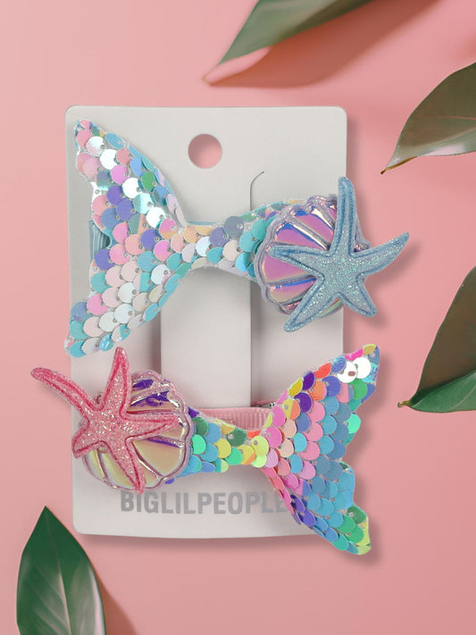 Sequins Design Hair Clip For Girls-Pack of 2