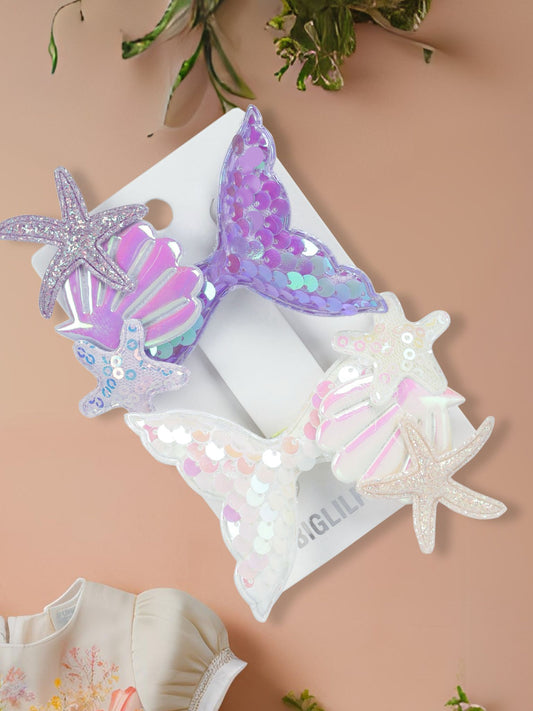 Sequins Design Hair Clip For Girls-Pack of 2
