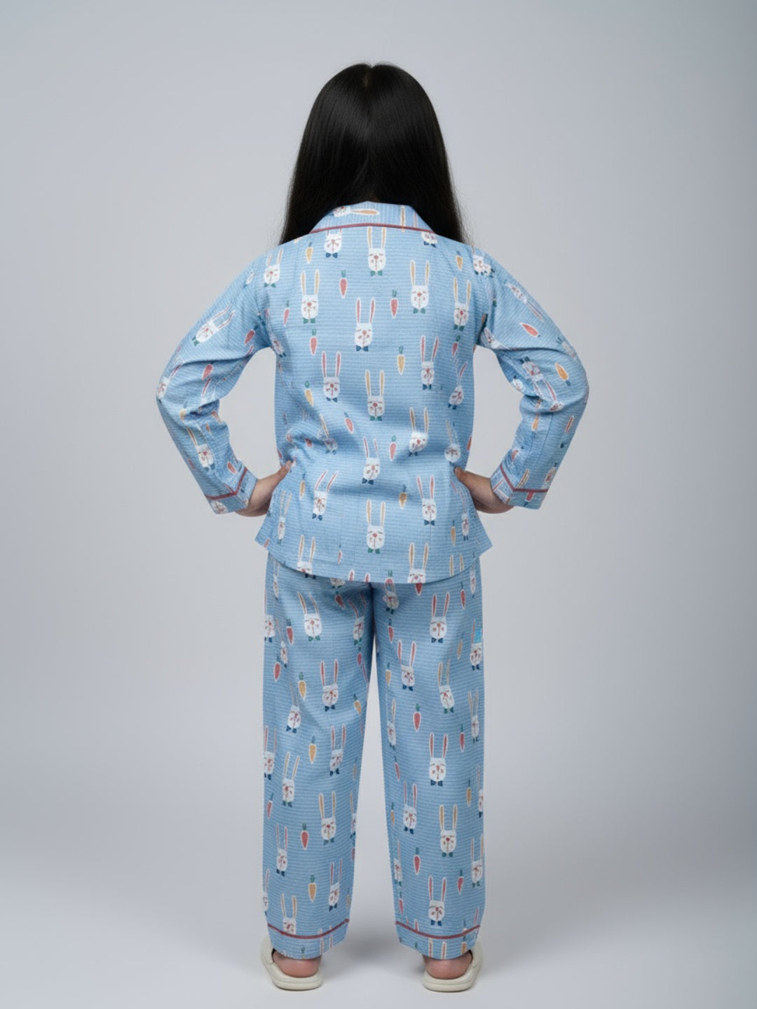 Biglilpeople Unisex Rayon Printed Full Sleeves Night Suit