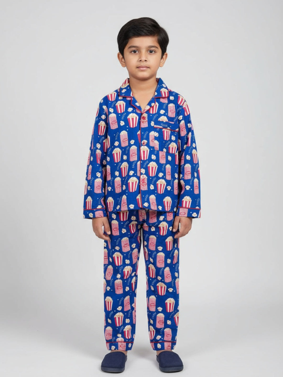Biglilpeople Unisex Printed Shirt and Pyjama Night Set