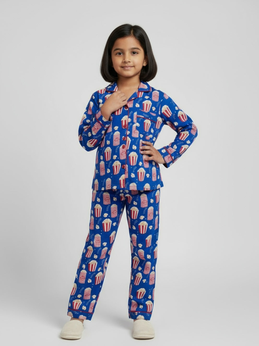 Biglilpeople Unisex Printed Shirt and Pyjama Night Set