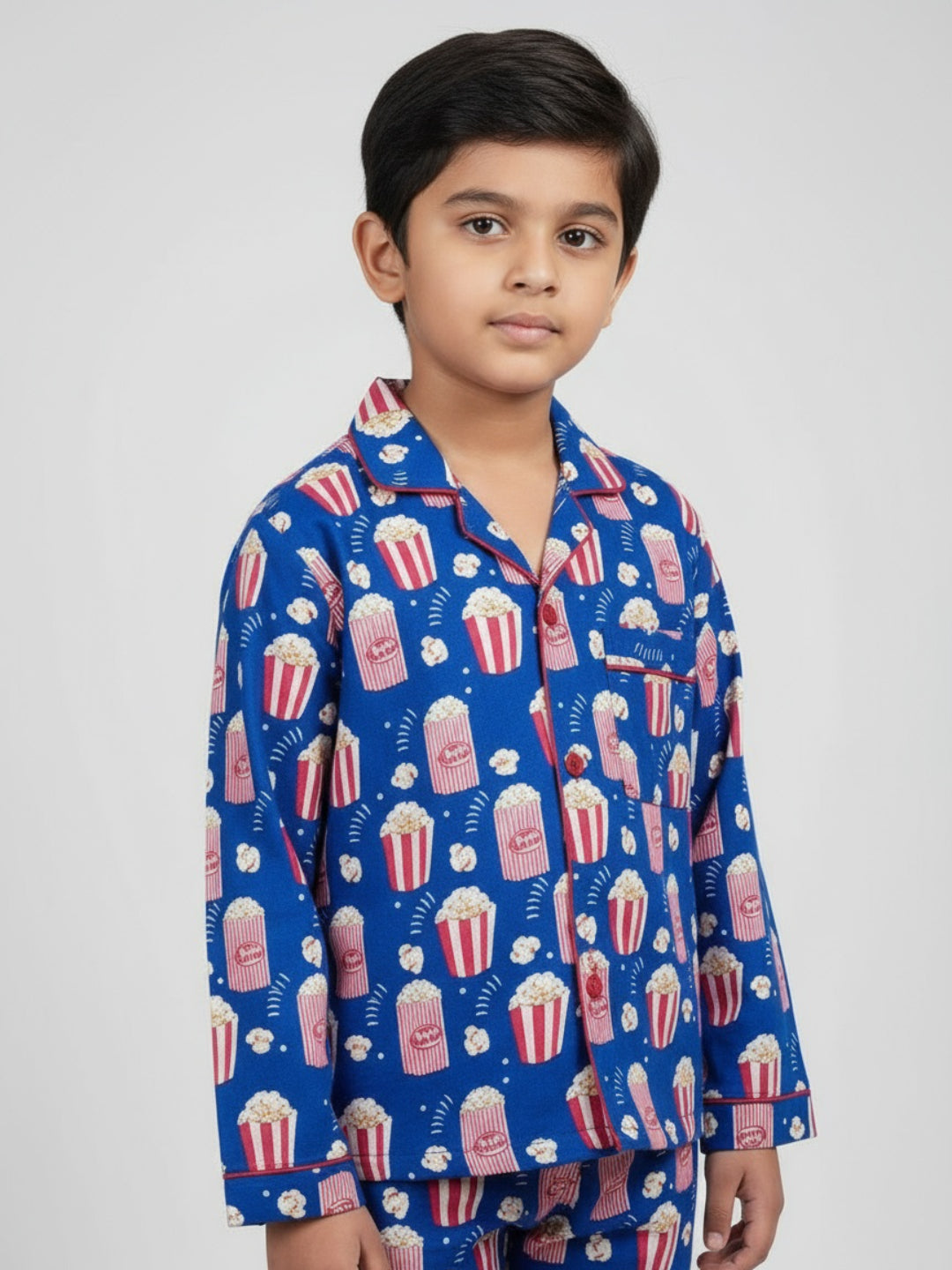 Biglilpeople Unisex Printed Shirt and Pyjama Night Set