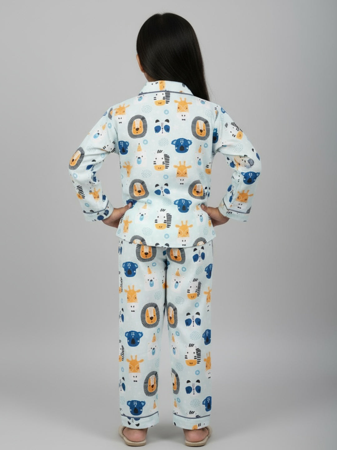 Biglilpeople Unisex Printed Shirt and Pyjama Night Set
