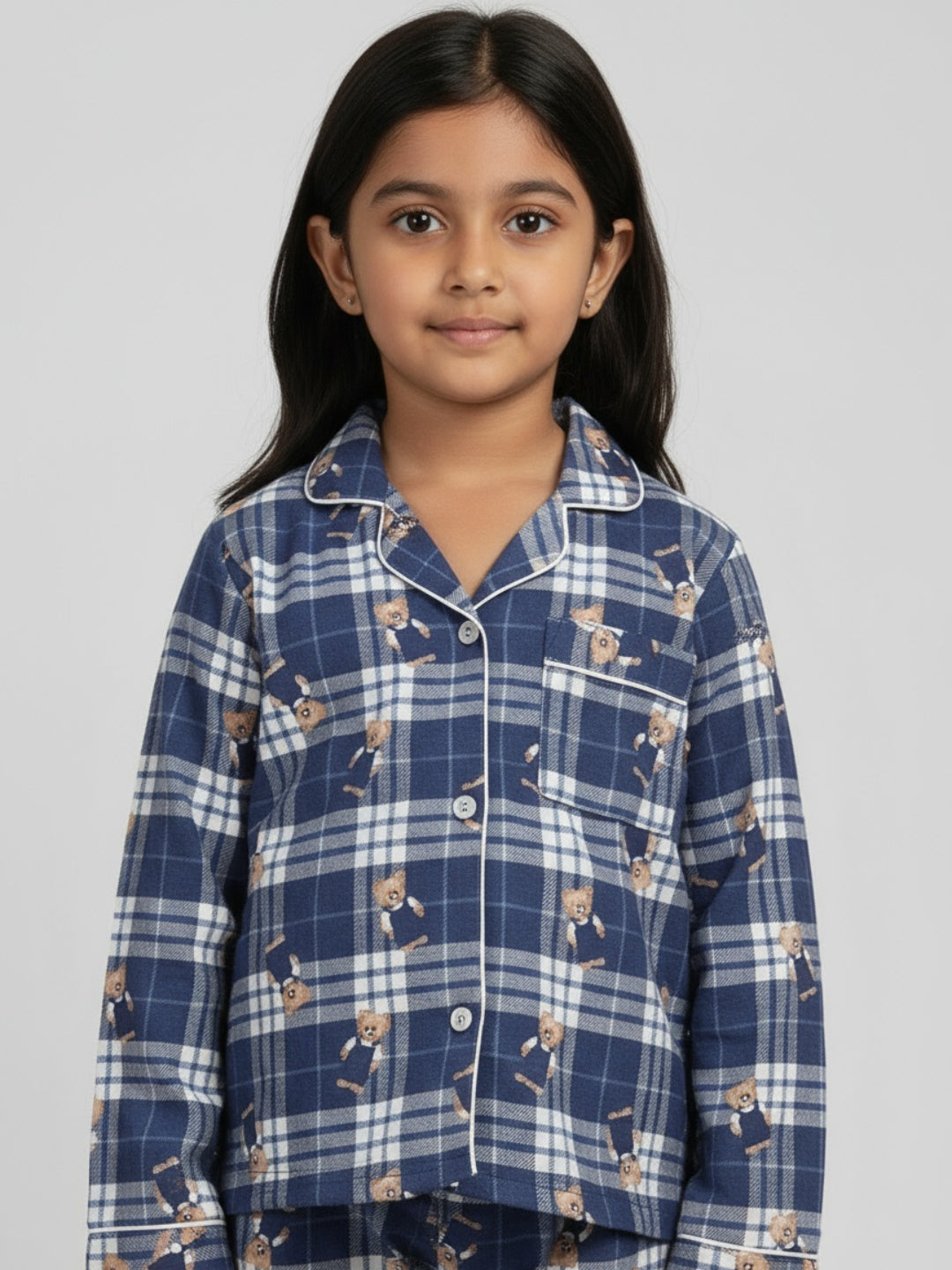 Biglilpeople Unisex Rayon Printed Full Sleeves Night Suit