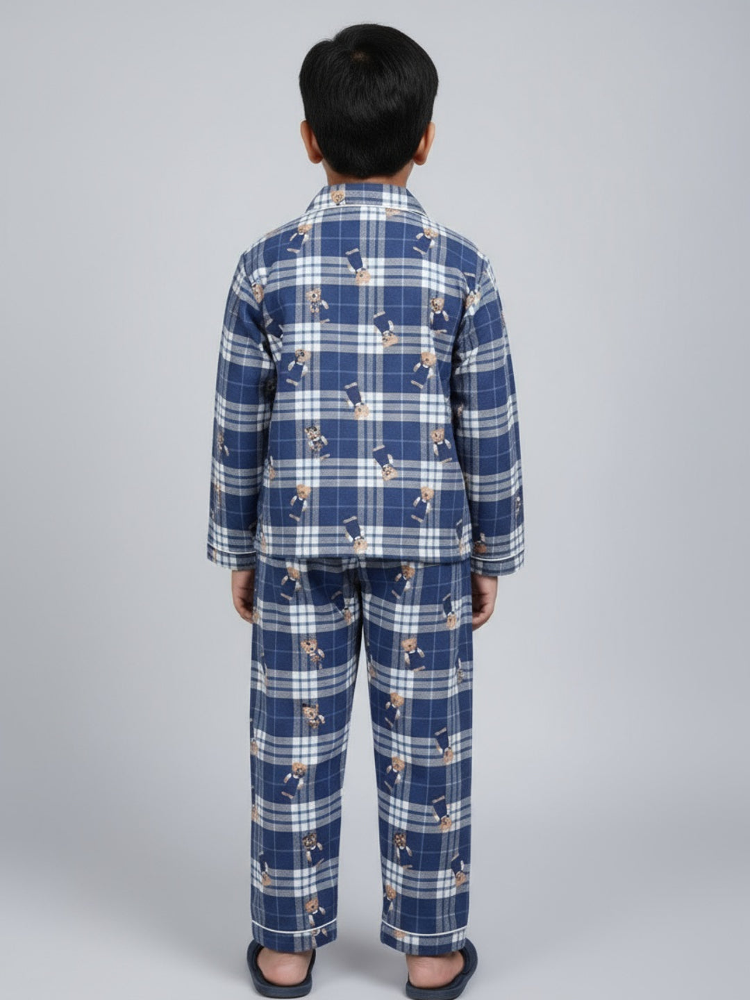 Biglilpeople Unisex Rayon Printed Full Sleeves Night Suit