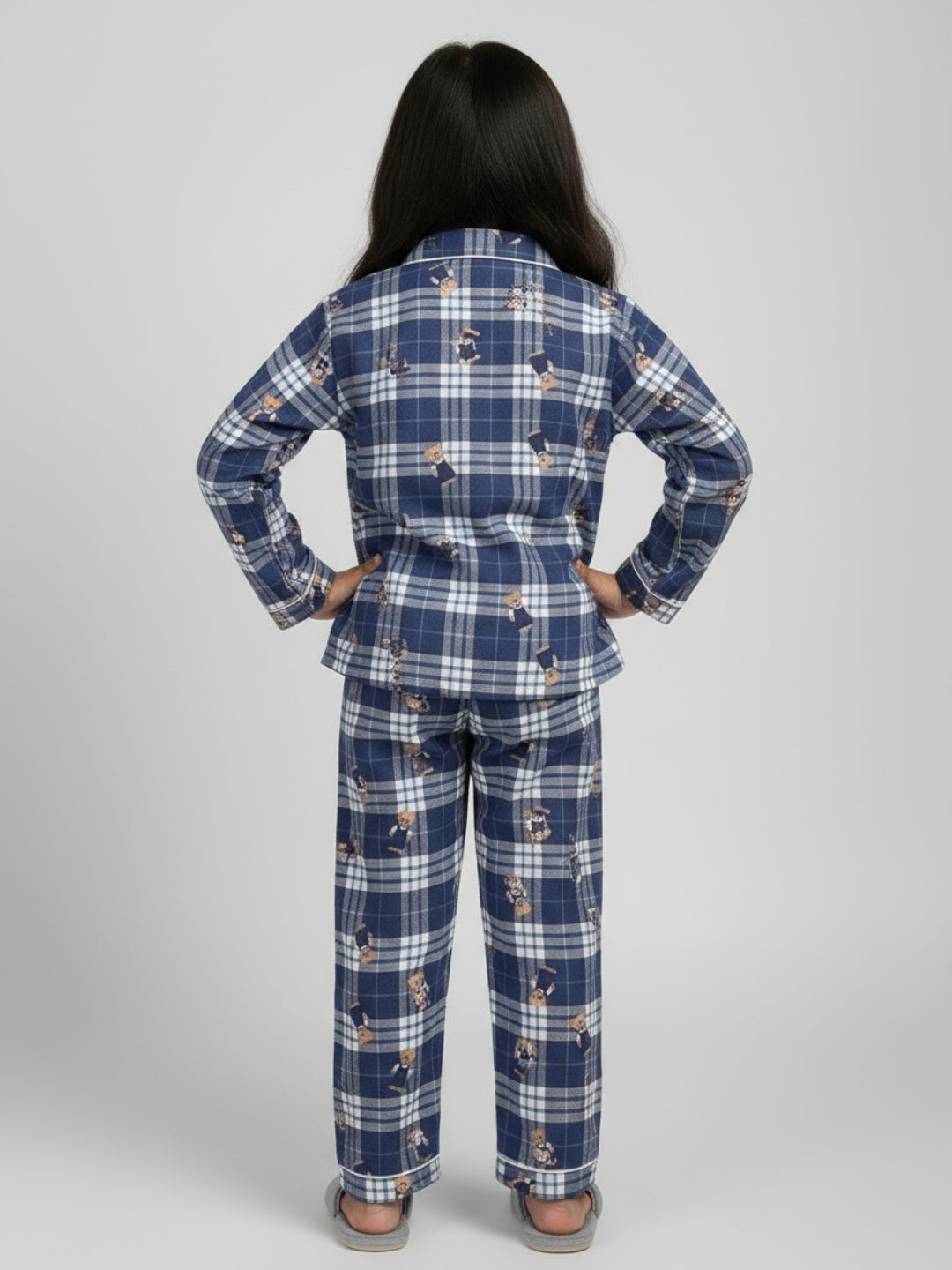 Biglilpeople Unisex Rayon Printed Full Sleeves Night Suit