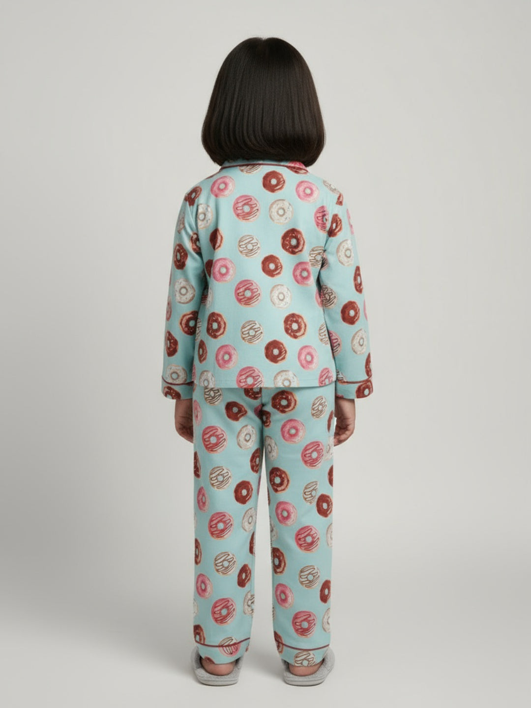 Biglilpeople Unisex Rayon Printed Full Sleeves Night Suit