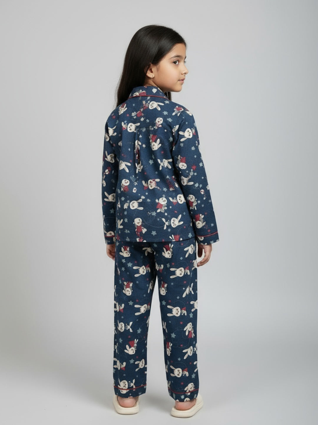 Biglilpeople Unisex Rayon Printed Full Sleeves Night Suit