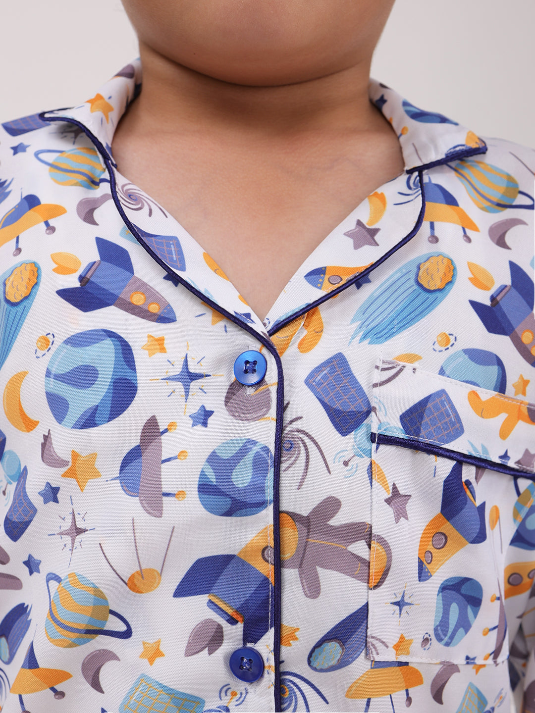 Biglilpeople Boys Rayon Printed Full Sleeves Night Suit