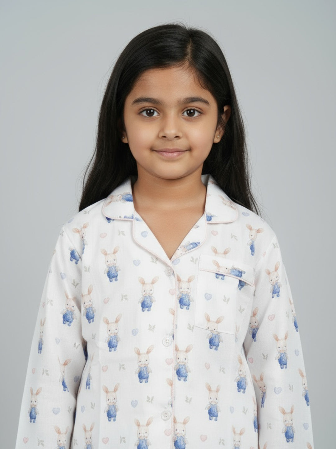 Biglilpeople Unisex Rayon Printed Full Sleeves Night Suit