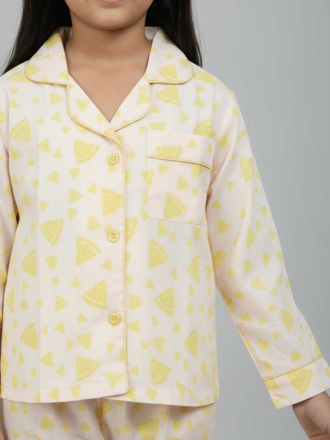 Biglilpeople Girls Printed Shirt and Pyjama Night Set