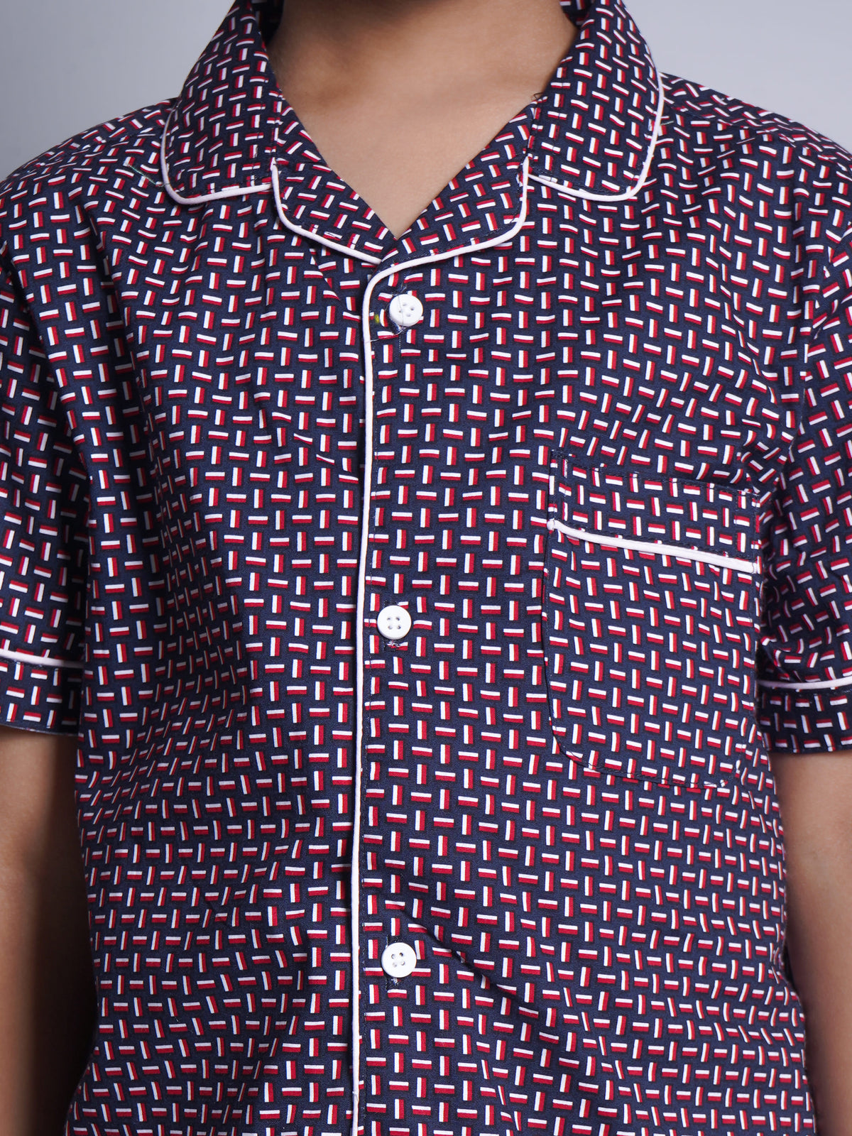 Printed Half Sleeves Night Suits For Boys