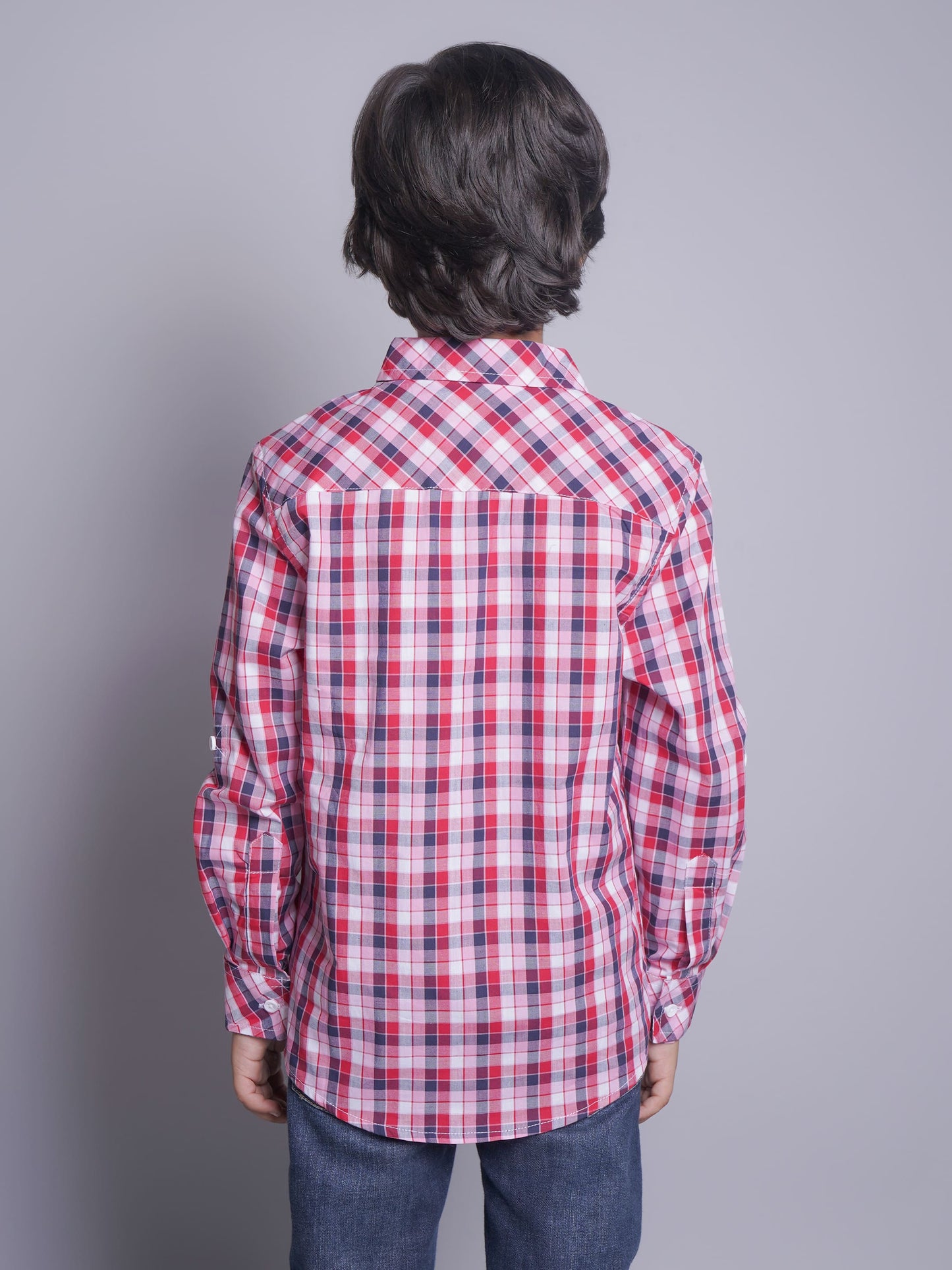 Red Check Full Sleeve Casual Shirt