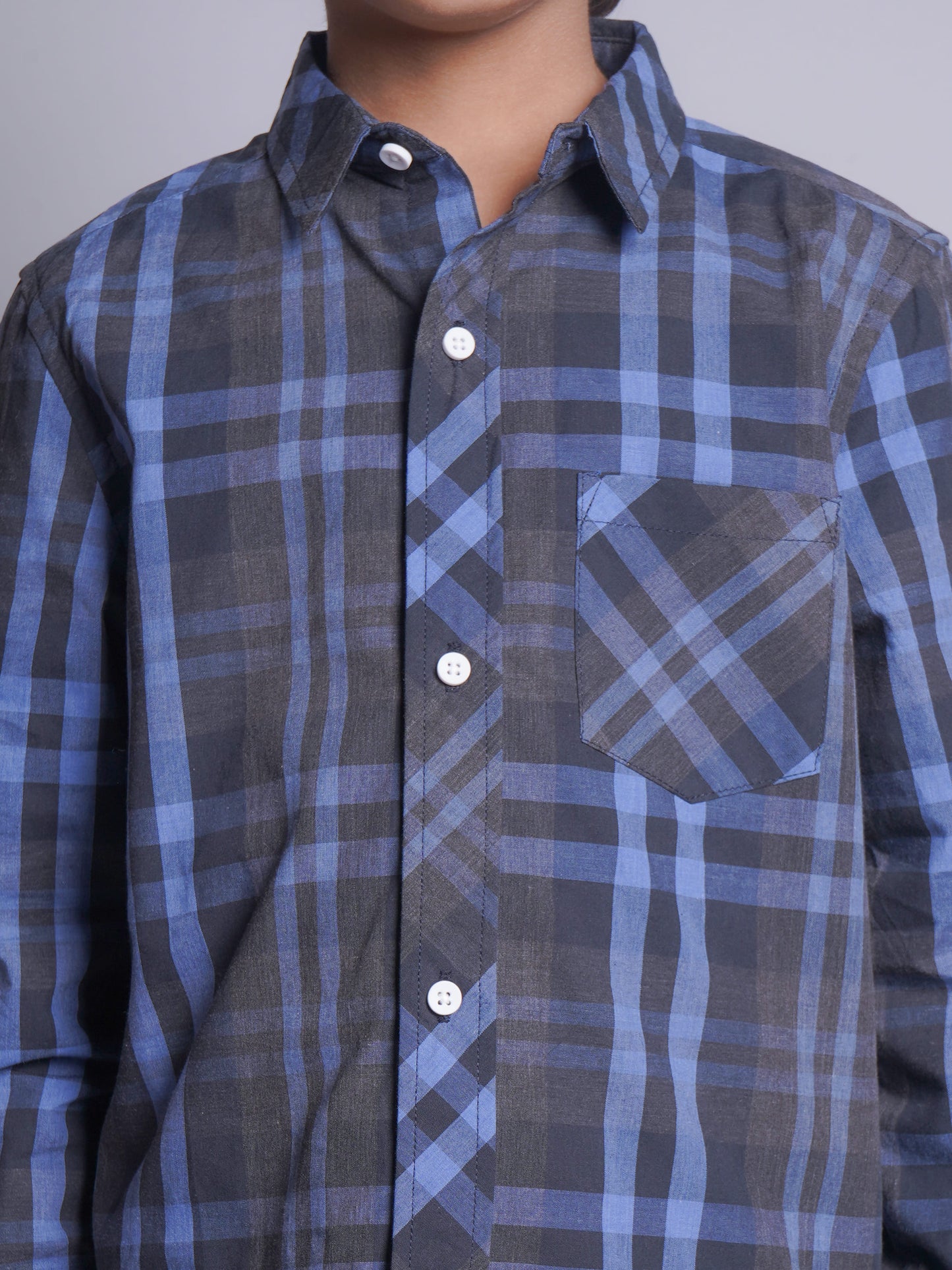 Blue Check Full Sleeve Casual Shirt