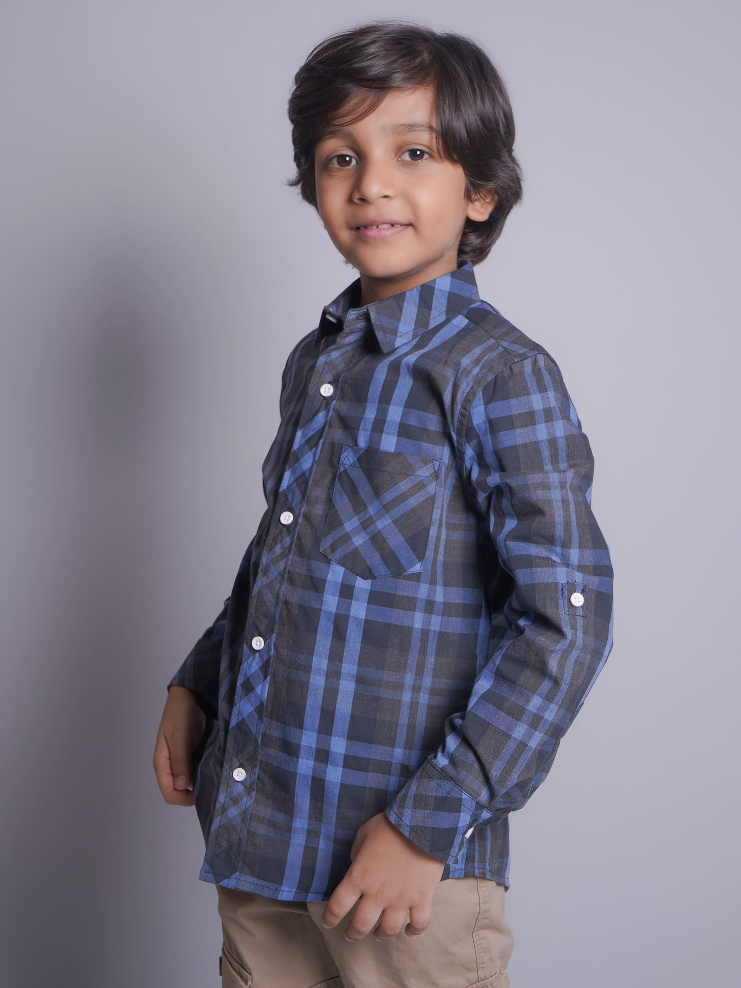 Blue Check Full Sleeve Casual Shirt