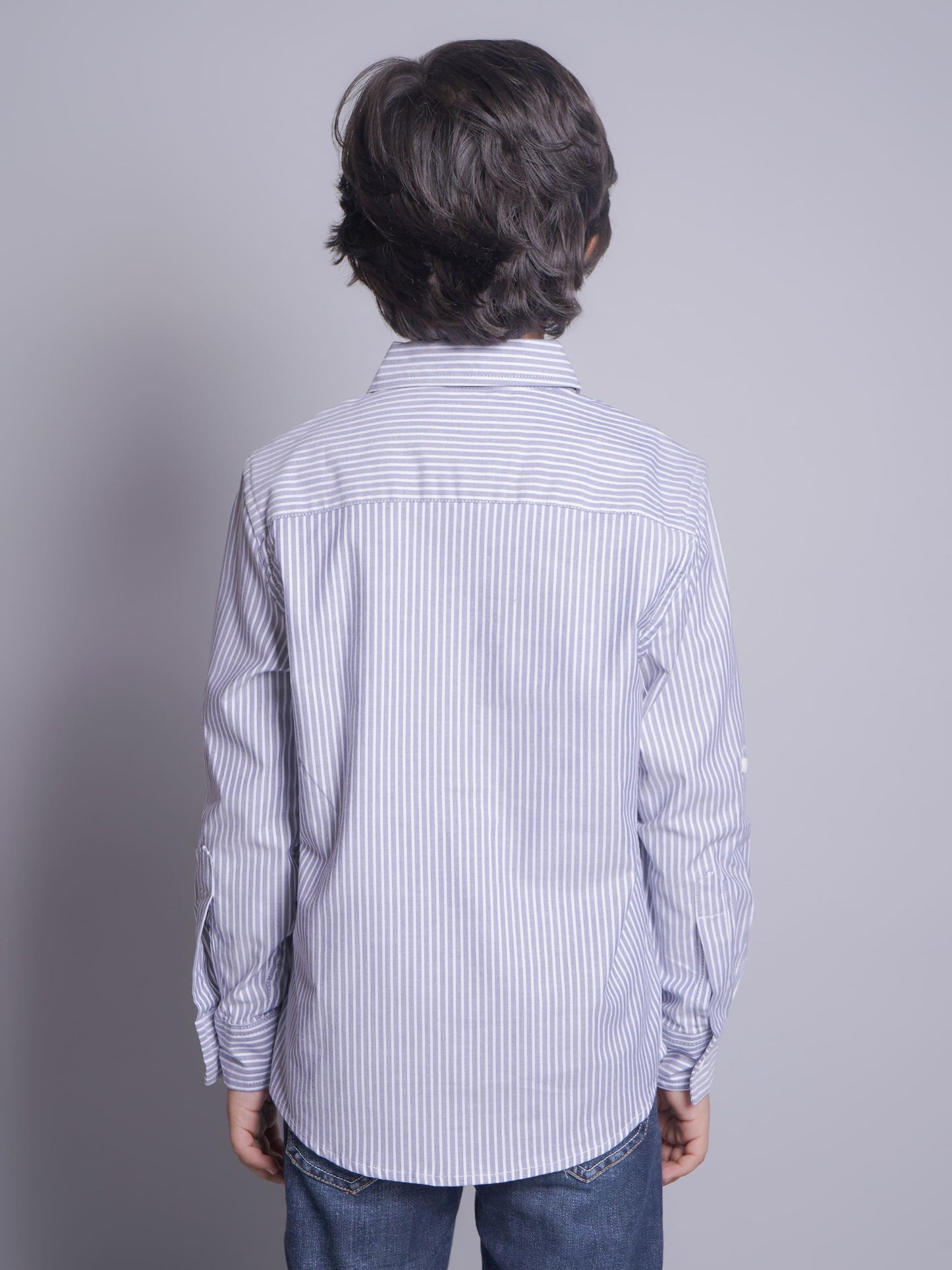 Blue Striped Full Sleeve Casual Shirt