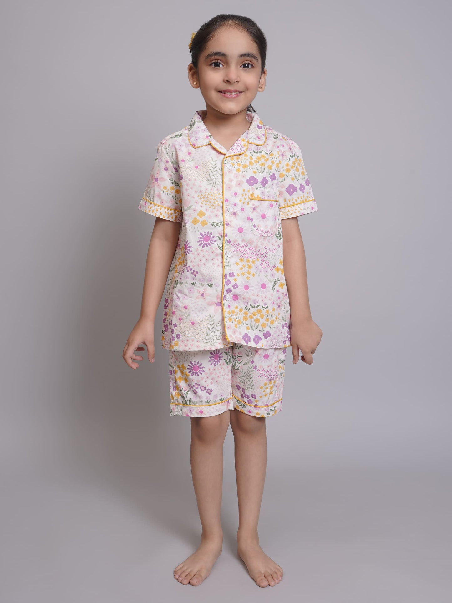 Flower Printed Nightsuit for Girls