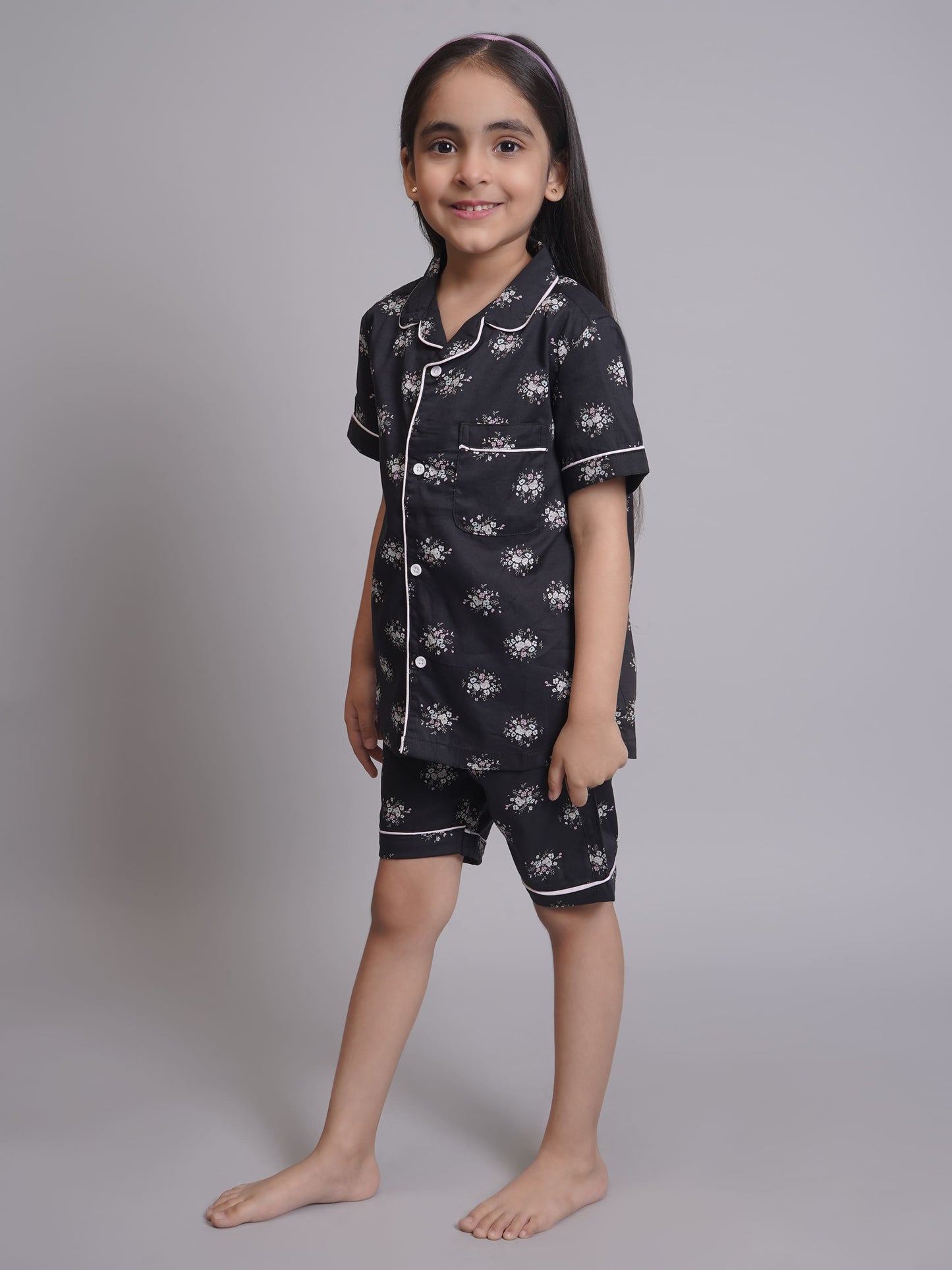 Floral Printed Nightsuit for Girls